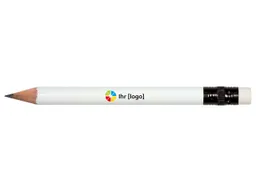 FSC-zertifizierter Bleistift rund 9,75 cm m. Radiertip, lackiert nach Farbtabelle – Produktbild 1 von 1