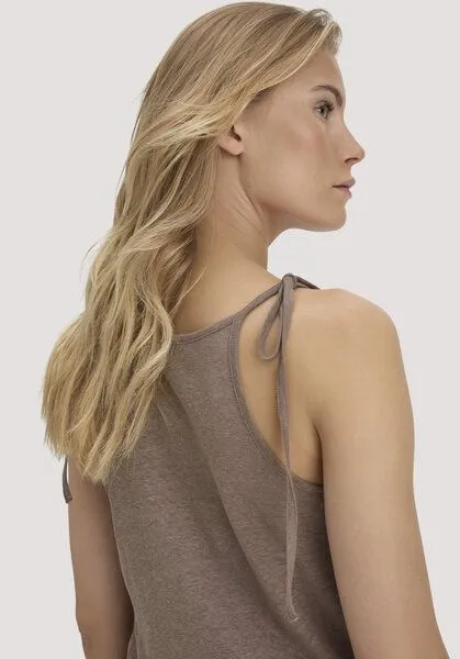 hessnatur hessnatur Jersey Jumpsuit Relaxed aus Leinen und reiner Bio-Baumwolle, Mocca, – Produktbild 2 von 4
