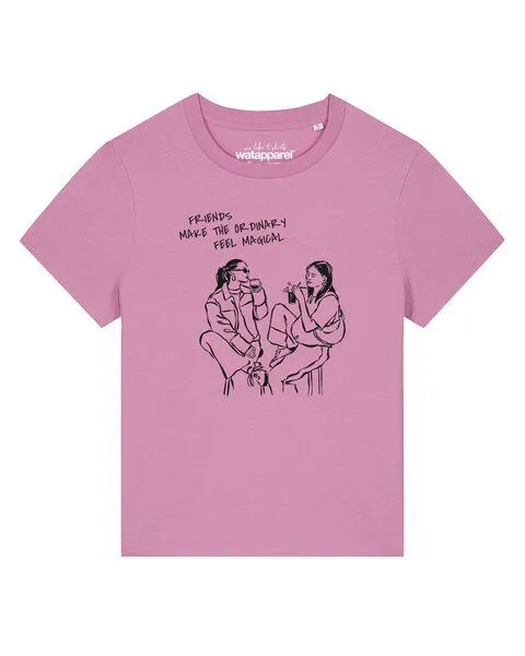 watapparel watapparel T-Shirt Frauen Magical Friends, Bubble pink, – Produktbild 1 von 2
