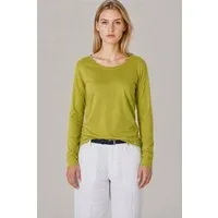 HempAge HempAge Damen Langarm-Shirt Lene Hanf/Bio-Baumwolle, Fern, – Produktbild 1 von 1