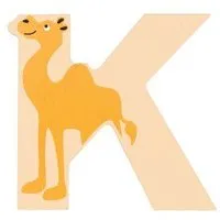 El Puente El Puente Holzbuchstabe K "Kamel" | Fair Trade & Handmade aus Sri Lanka – Produktbild 1 von 1