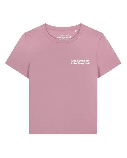 watapparel watapparel T-Shirt Frauen Das Leben ist kein Ponyhof, Lilac dream, – Produktbild 1 von 2