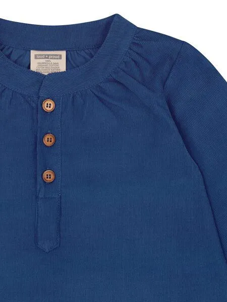 loud + proud loud + proud Babys & Kinder Kleid aus Cord, GOTS-zertifiziert, Ultramarine(blau), – Produktbild 2 von 2