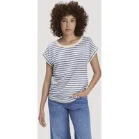 hessnatur hessnatur Light Slub Streifen T-Shirt Relaxed aus reiner Bio-Baumwolle, Kornblume, – Produktbild 1 von 1