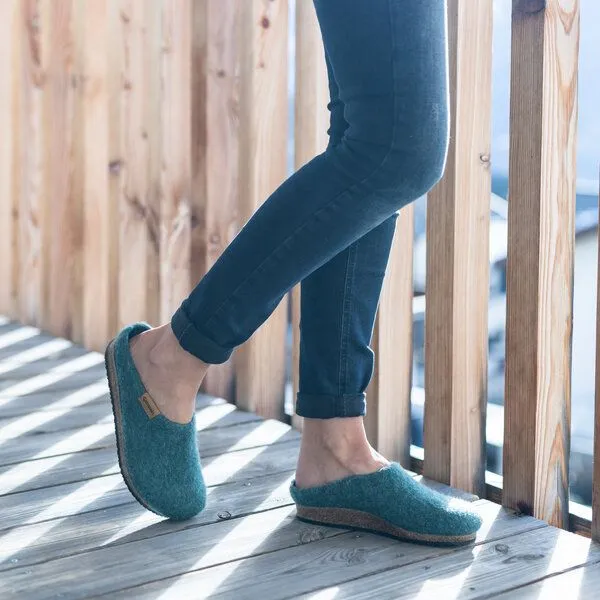Stegmann Stegmann Filzpantoffel 208 aus 100% Merino-Wolle für Damen & Herren, Ocean, – Produktbild 2 von 4