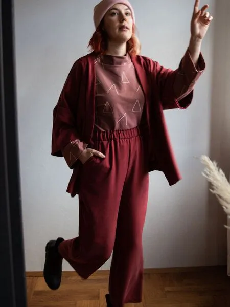 Ecostories Ecostories Oversize Kimono aus Lyocell, Savanne, – Produktbild 4 von 4