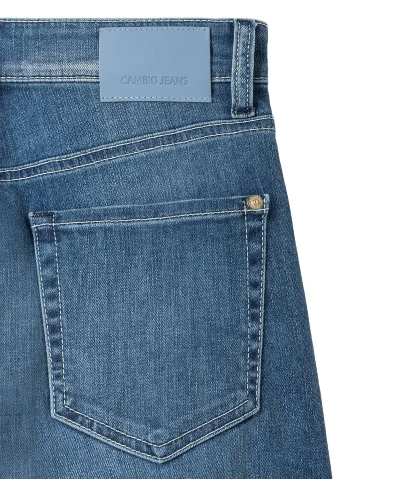 Cambio Stretch-Hose blau,Casual,Baumwolle,Unifarben,Barrel Fit,Mittel, Blau, – Produktbild 3 von 3
