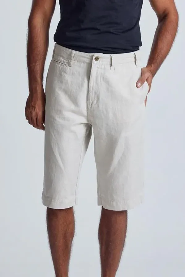 Flax and Loom Flax and Loom Herren vegan Shorts Chino Bird Natural Beige, Beige, – Produktbild 2 von 2