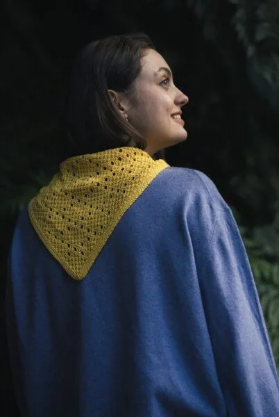Kopyto Kopyto KEA RWS – durchbrochenes Damen-Tuch für Kopf, Hals und Hüften, Gelb, – Produktbild 1 von 4