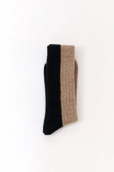 Suite 13 Lab Suite 13 Lab Bicolor Wollsocken, Schwarz-grau, – Produktbild 2 von 2