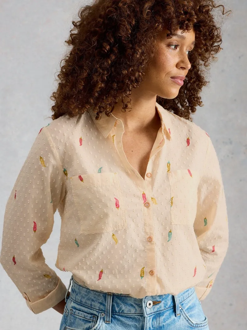 White Stuff Bluse Sophie aus Bio-Baumwolle - 48, Elfenbein print, – Produktbild 3 von 4