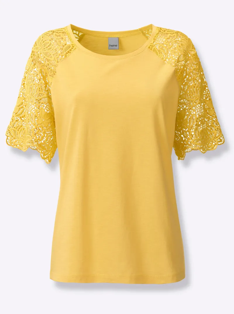 heine Rundhalsshirt gelb, Gelb, – Produktbild 2 von 2