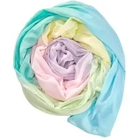 HANS NATUR Spieltuch Bio-Baumwolle, 115 x 280 cm Regenbogen pastell, Mehrfarbig, – Produktbild 1 von 1