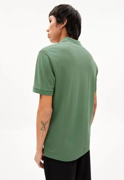 ARMEDANGELS ARMEDANGELS FAABAO - Herren Polo T-Shirt aus Bio-Baumwolle, Myrtales, – Produktbild 2 von 3