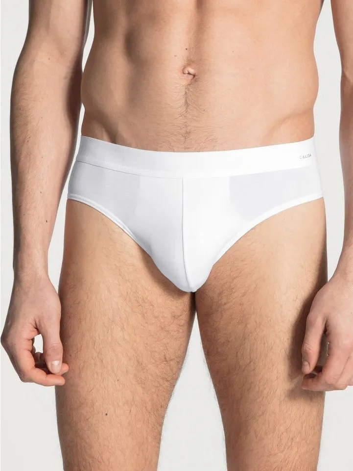 CALIDA CALIDA Slip Cotton Code Baumwoll-Mix, elastisch, ohne Eingriff, Single Jersey, weich, Weiß, – Produktbild 2 von 5
