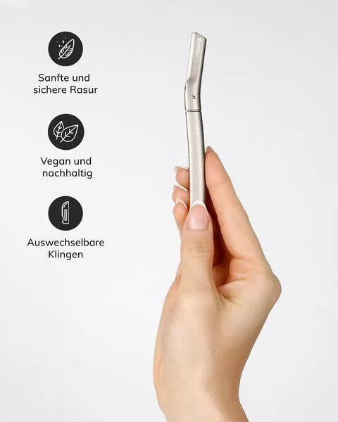 MYLILY MYLILY Augenbrauen Rasierer | inkl. 5 Klingen, Silber, – Produktbild 3 von 4