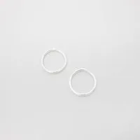 fejn jewelry fejn jewelry Creole 'shiny mini hoops', Silber, – Produktbild 1 von 1