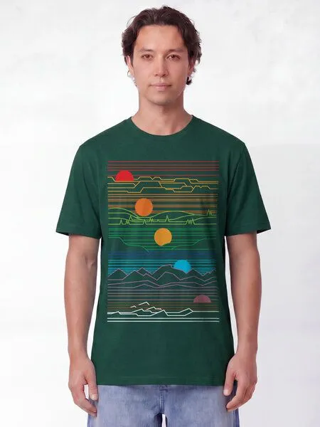 watapparel watapparel T-Shirt Unisex Sun And Moon, Glazed green, – Produktbild 2 von 2