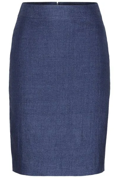 Wunderwerk Wunderwerk Pencil Skirt Linen, Blau, – Produktbild 2 von 2