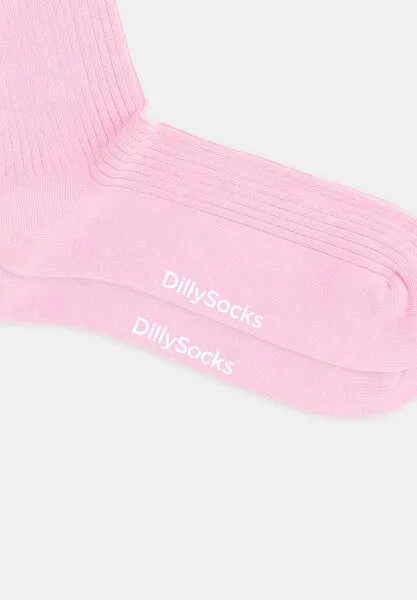 DillySocks DillySocks Socken „Premium Ribbed Collection“, Piggy pink - lavender lilac - baby blue - snow white, – Produktbild 3 von 4
