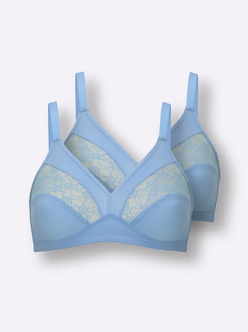 wäschepur BH ohne Bügel eisblau, Eisblau, – Produktbild 1 von 2