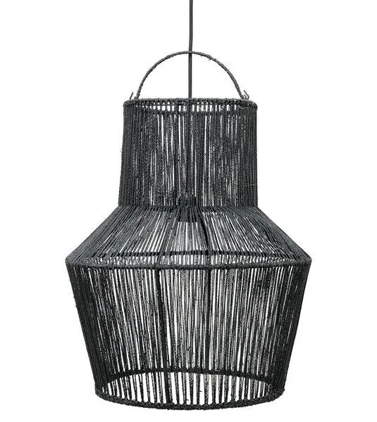 Bazar Bizar Bazar Bizar The Jarron Pendelleuchte Ø 48 cm aus natürlichem Seegras, Schwarz, – Produktbild 1 von 4