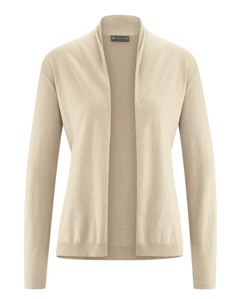 HempAge Hempage Damen vegan Leichte Strickjacke Gobi In Beige, Beige, – Produktbild 1 von 2