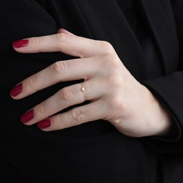 Eppi Eppi Kettenring mit Lab Grown Diamanten Jalo, Rosa, – Produktbild 2 von 3
