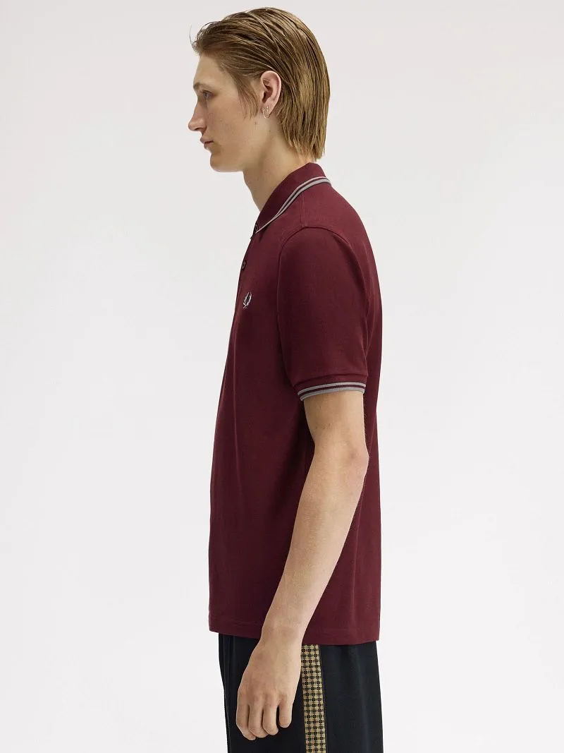 Fred Perry Fred Perry Polo Twin Tipped M3600 Rot 08B - Größe XL, Bordeaux, – Produktbild 2 von 5