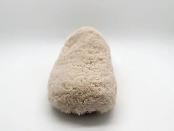 thies Hausschuh "thies ® Rec Fluffy Slipper" aus rec. PES, Beige, – Produktbild 4 von 4
