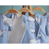 Cotonea Cotonea Bio Kinderschlafsack mit Flanell-Futter, Design: schäfchen (blau), – Produktbild 1 von 1