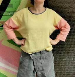Fräulein Prusselise Fräulein Prusselise Musseline colourblock Top, Shirt, Bluse, bunt, -bio, – Produktbild 1 von 1