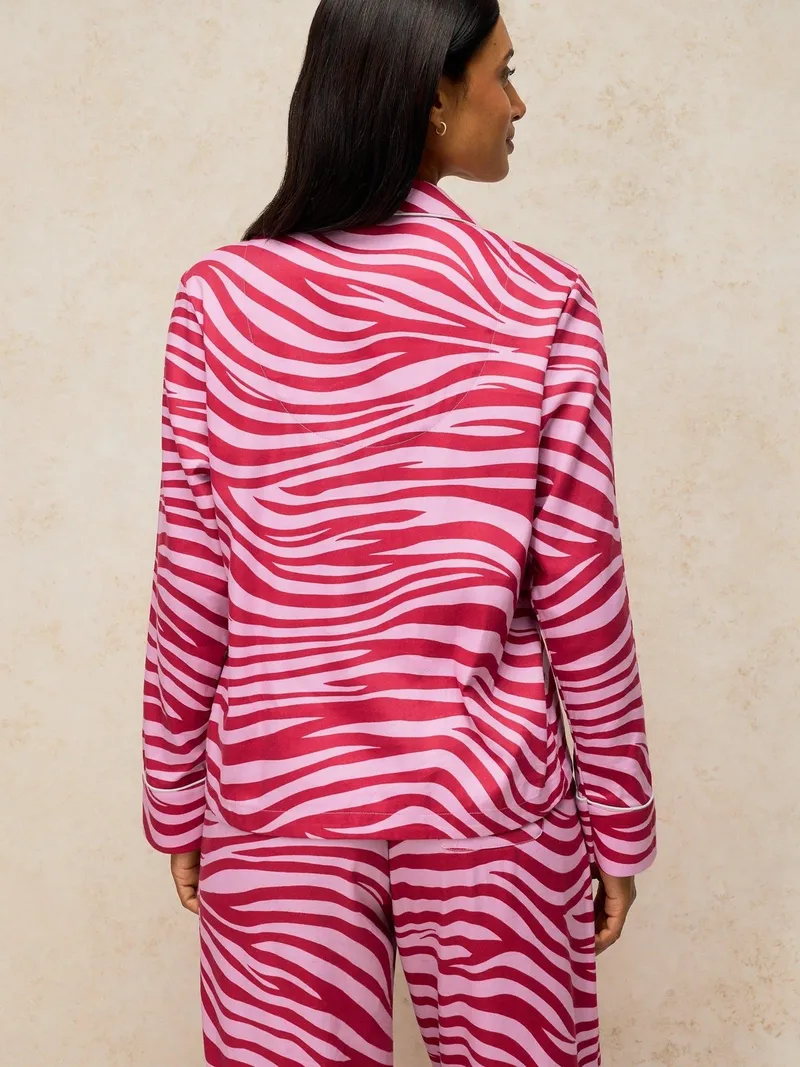 White Stuff White Stuff Pyjamaoberteil Nina, Rosa print, – Produktbild 4 von 4