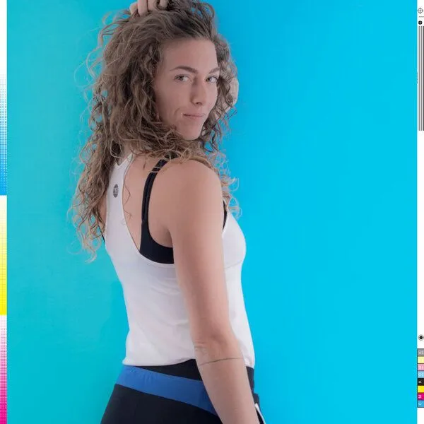 nice to meet me nice to meet me Racerback Top, Indigo melange, – Produktbild 3 von 3