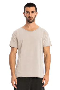 RAVENS VIEW IBIZA RAVENS VIEW IBIZA Herren vegan T-Shirt Cut Ash Stone – Produktbild 1 von 1