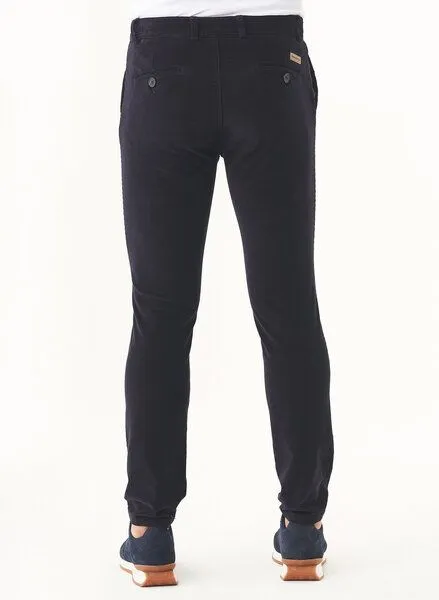 ORGANICATION ORGANICATION Slim Cordhose aus Bio-Baumwolle, Blau(dark navy), – Produktbild 4 von 4