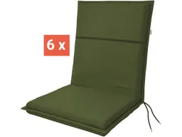 Doppler doppler Auflage "LIFE" für Niederlehner, 6er-Pack, 100x48x4 cm, Polyester, moosgrün – Produktbild 1 von 1