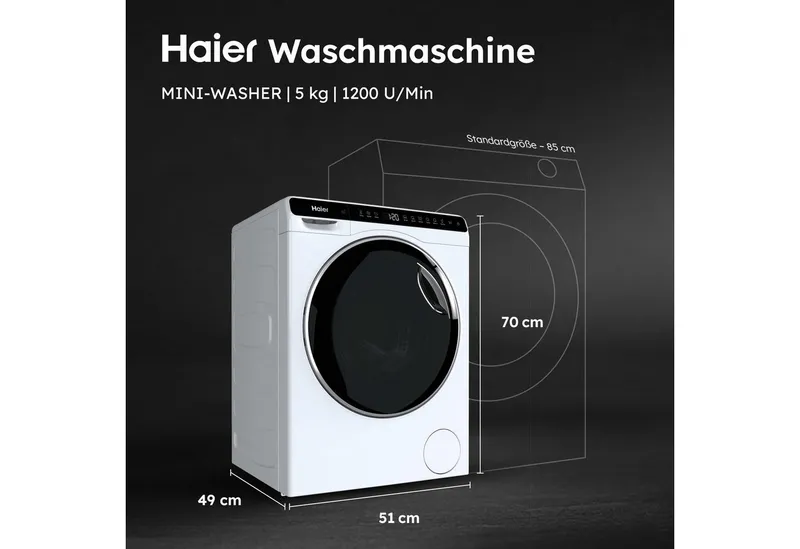 Haier Haier HW50-BP12307U1 Mini Washer, Weiß, – Produktbild 1 von 8