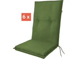 Doppler doppler Auflage "STAR" Midi, 6er-Pack, 110x48x6 cm, Polyester, grün – Produktbild 1 von 1