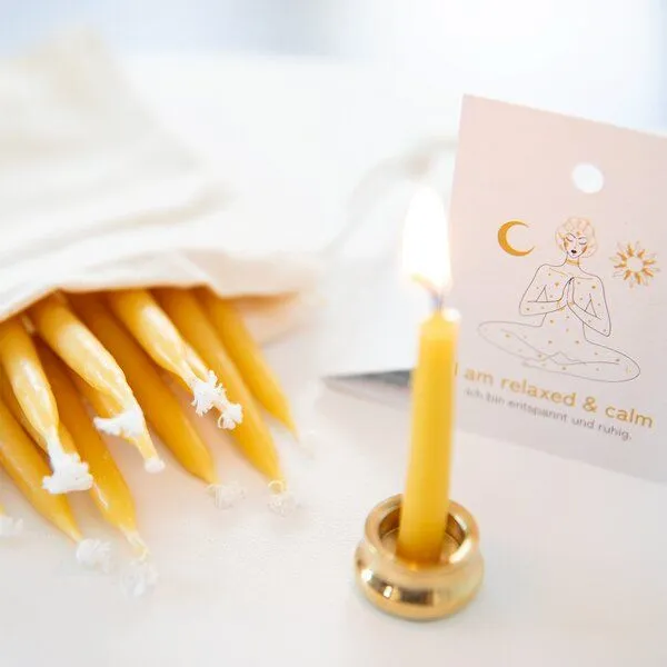 Divasya Divasya Geschenkset | 20-Minuten-Kerzen für Meditation & Achtsamkeit | I am relaxed & calm – Produktbild 3 von 4