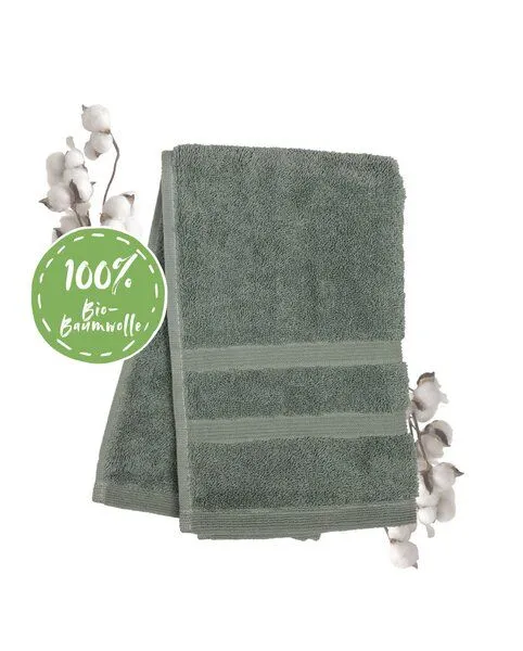 NATURAWALK NATURAWALK Handtuch aus 100% Bio-Baumwolle | Milano Deluxe, Silber, – Produktbild 2 von 2