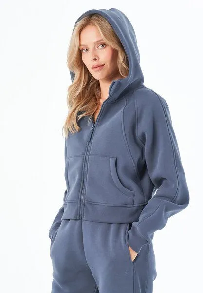 ORGANICATION Organication Joddy | Essentials Full Zip-Hoodie aus Bio-Baumwolle und recyceltem Polyester, Soft indigo, – Produktbild 3 von 4