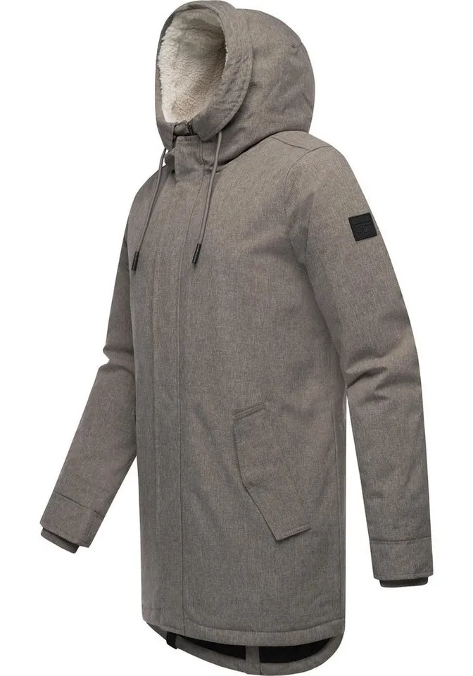 ragwear ragwear Kurzmantel Mr Smithem YOUMODO wasserdichte lange Herren Winterjacke mit Kapuze, Braun, – Produktbild 3 von 4