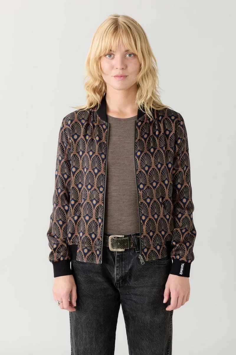 Yahmo Yahmo Damen vegan Jacke Bomber Reversible Ruth Metropolis/Blue, Blau, – Produktbild 2 von 2
