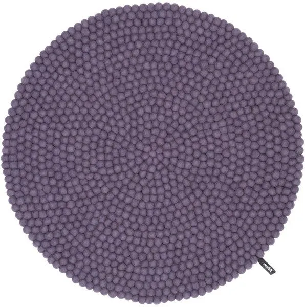 myfelt myfelt Filzkugelteppich rund, 100% Schurwolle, Frida (lila), – Produktbild 1 von 4