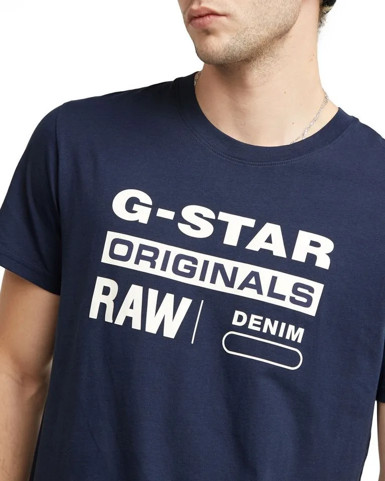 G-Star G-Star T-Shirt Graphic 8 T-Shirt, Blau, – Produktbild 5 von 5