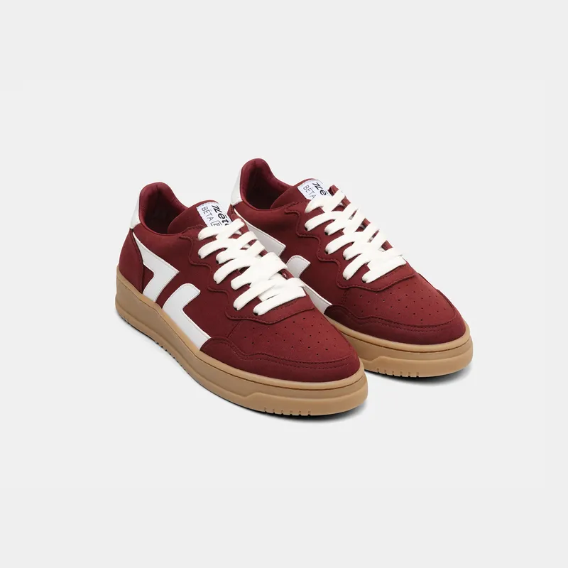 Zèta Zèta Herren vegan Sneaker Bêta B3 Burgund, Dunkelrot, – Produktbild 2 von 2