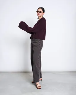 JAN N JUNE JAN 'N JUNE Damen vegan Jeans Barrel Leg Faya Mud – Produktbild 1 von 1