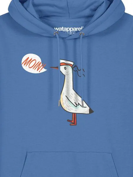 watapparel watapparel Hoodie Unisex Moin Seagull, Bright blue, – Produktbild 3 von 4