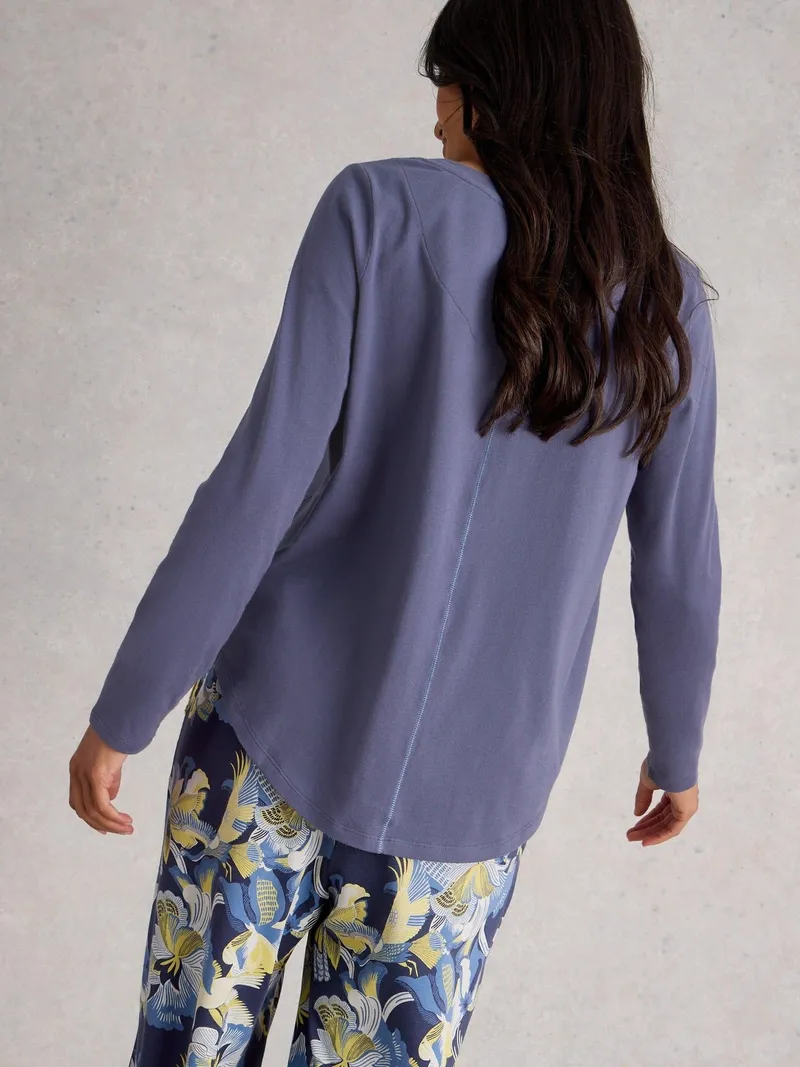White Stuff Pyjamatop Eva aus Jersey - S, Violett, – Produktbild 4 von 4